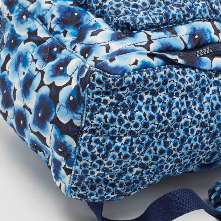 Pre Owned Marc by Marc Jacobs Blue Floral Nylon Backpack