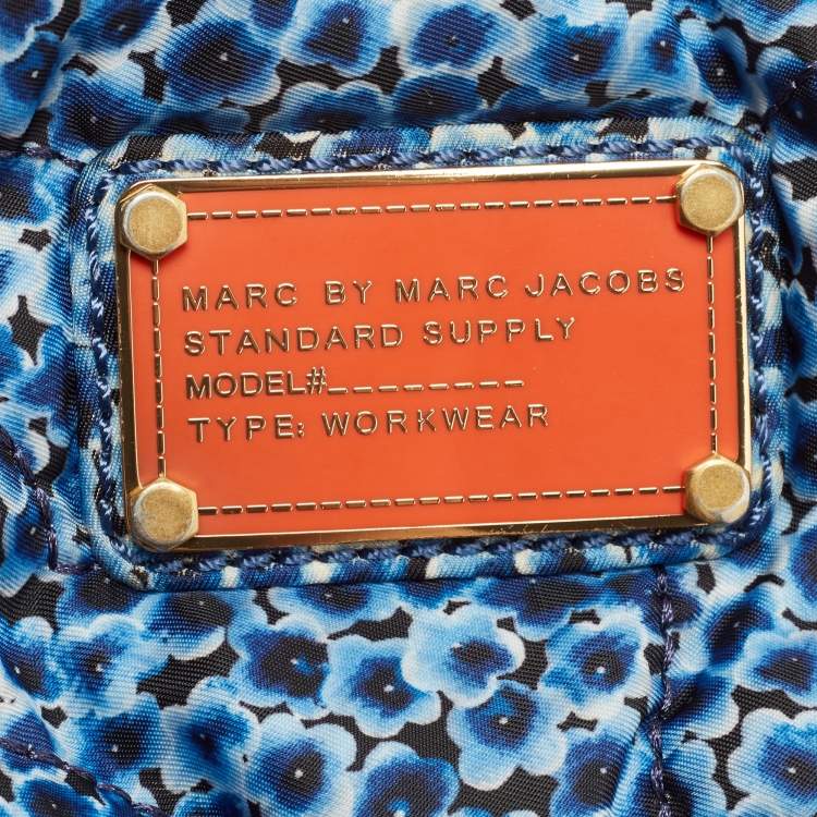 Pre Owned Marc by Marc Jacobs Blue Floral Nylon Backpack