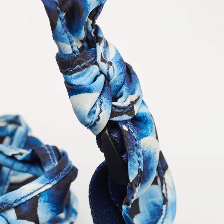 Pre Owned Marc by Marc Jacobs Blue Floral Nylon Backpack