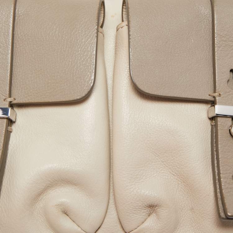 Pre Owned Marc by Marc Jacobs Grey/Red Leather Werdie Camera Crossbody Bag