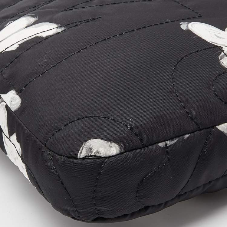 Pre Owned Marc By Marc Jacobs Black Printed Nylon Pretty 15 Laptop Bag