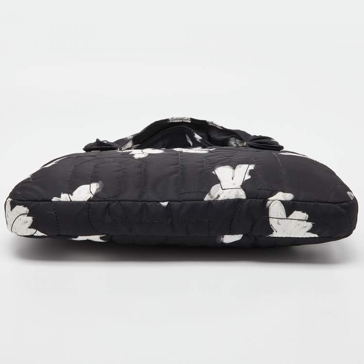 Pre Owned Marc By Marc Jacobs Black Printed Nylon Pretty 15 Laptop Bag