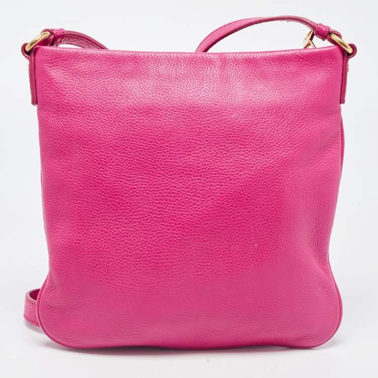 Pre Owned Marc by Marc Jacobs Pink Leather Too Hot To Handle Sia Crossbody Bag