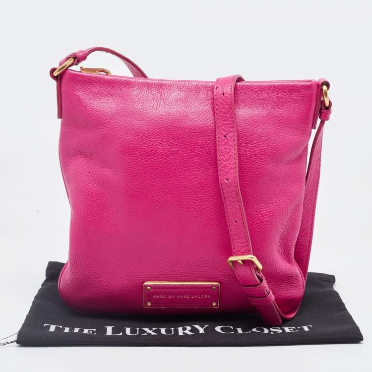 Pre Owned Marc by Marc Jacobs Pink Leather Too Hot To Handle Sia Crossbody Bag