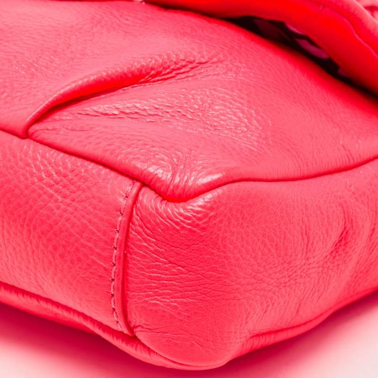 Pre Owned Marc by Marc Jacobs Neon Red Leather Classic Q Karlie Crossbody Bag
