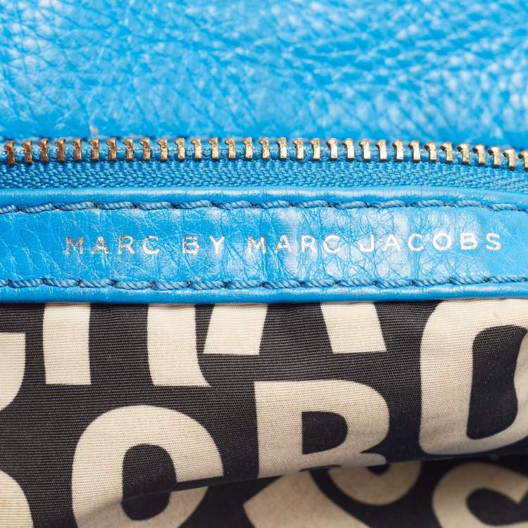 Pre Owned Marc by Marc Jacobs Blue Leather Classic Q Hillier Hobo