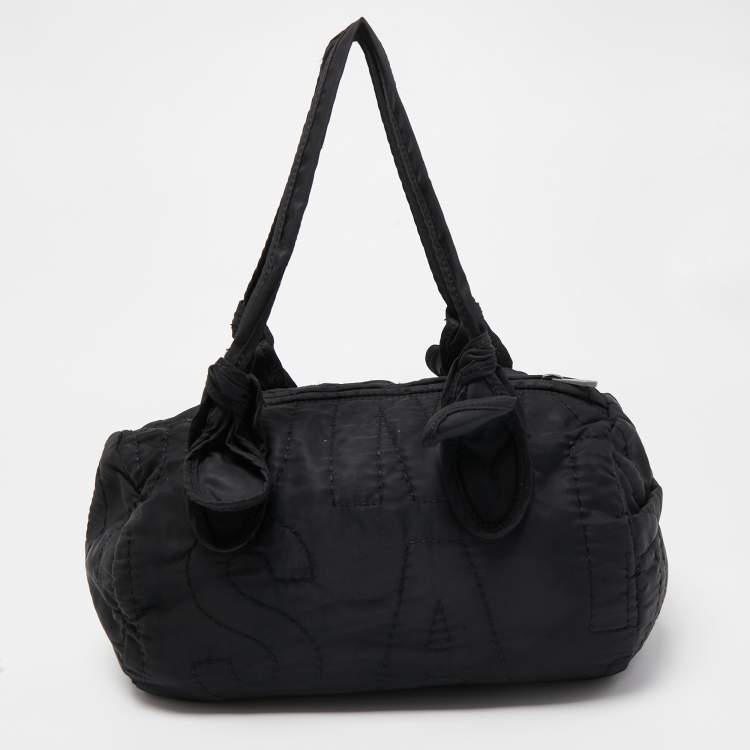 Pre Owned Marc by Marc Jacobs Black Nylon Pretty Boston Bag