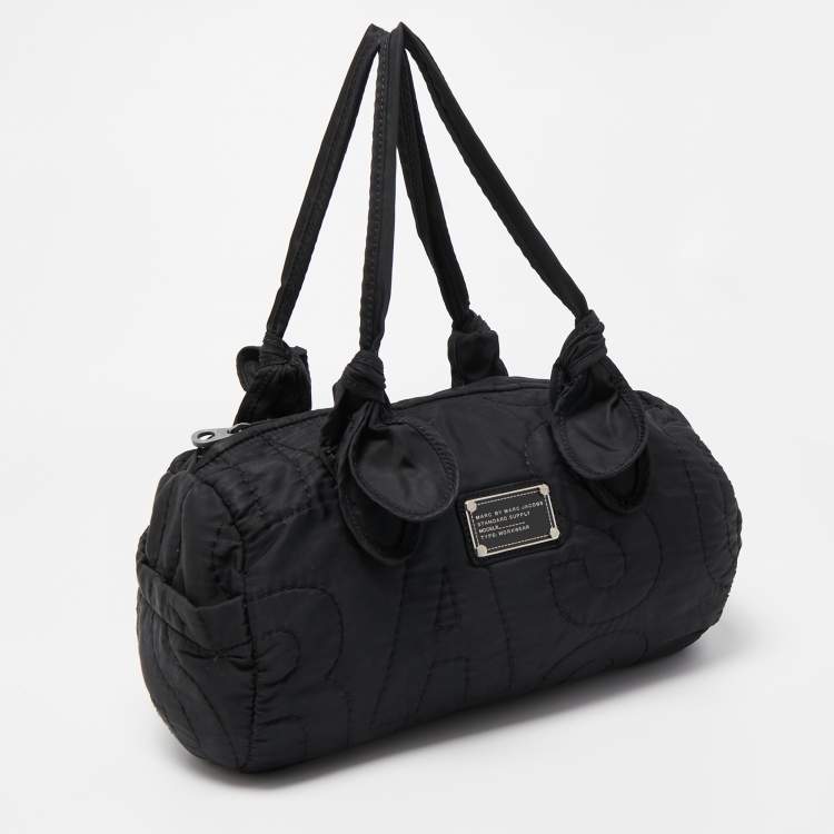 Pre Owned Marc by Marc Jacobs Black Nylon Pretty Boston Bag