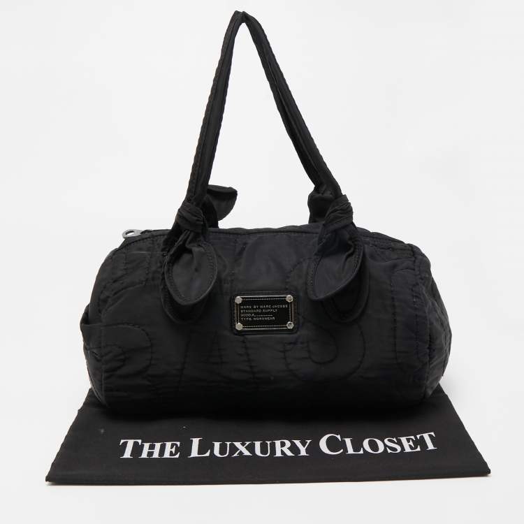 Pre Owned Marc by Marc Jacobs Black Nylon Pretty Boston Bag