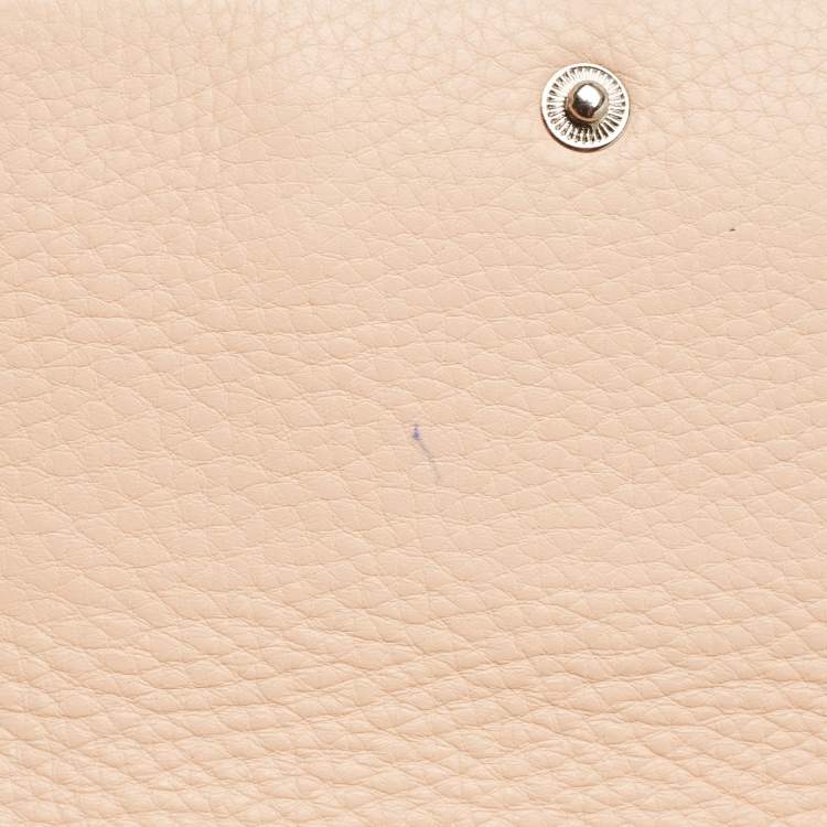 Pre Owned Marc by Marc Jacobs Peach Leather Too Hot To Handle Trifold Wallet