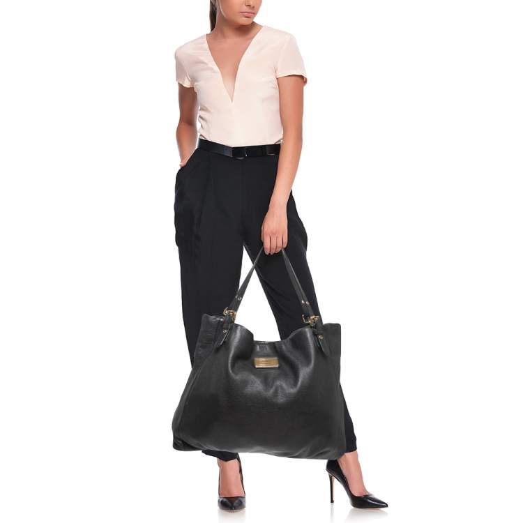 Pre Owned Marc by Marc Jacobs Black Leather Classic Q Shopgirl Tote