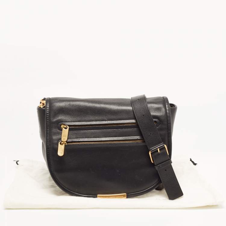 Pre Owned Marc By Marc Jacobs Black Leather Luna Messenger Bag
