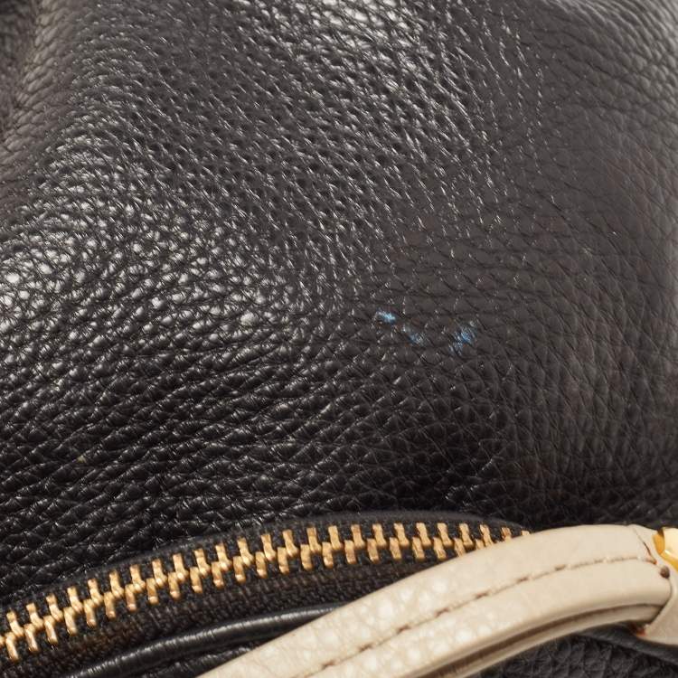 Pre Owned Marc By Marc Jacobs Black/Taupe Leather Classic Q Natasha Crossbody Bag