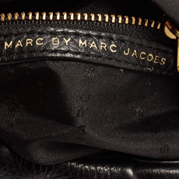 Pre Owned Marc By Marc Jacobs Black/Taupe Leather Classic Q Natasha Crossbody Bag