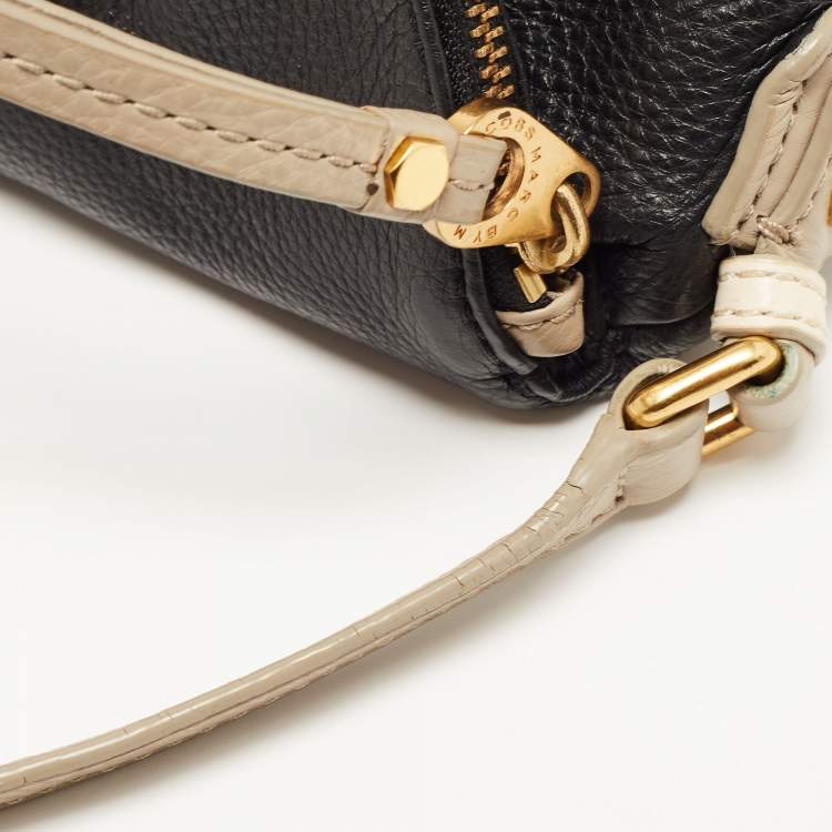 Pre Owned Marc By Marc Jacobs Black/Taupe Leather Classic Q Natasha Crossbody Bag