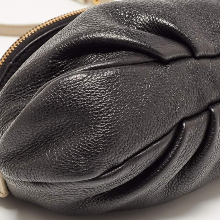 Pre Owned Marc By Marc Jacobs Black/Taupe Leather Classic Q Natasha Crossbody Bag