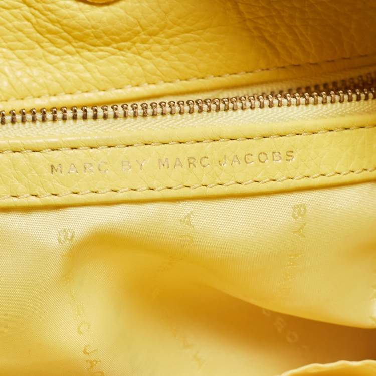 Pre Owned Marc by Marc Jacobs Yellow Leather Classic Q Hillier Hobo