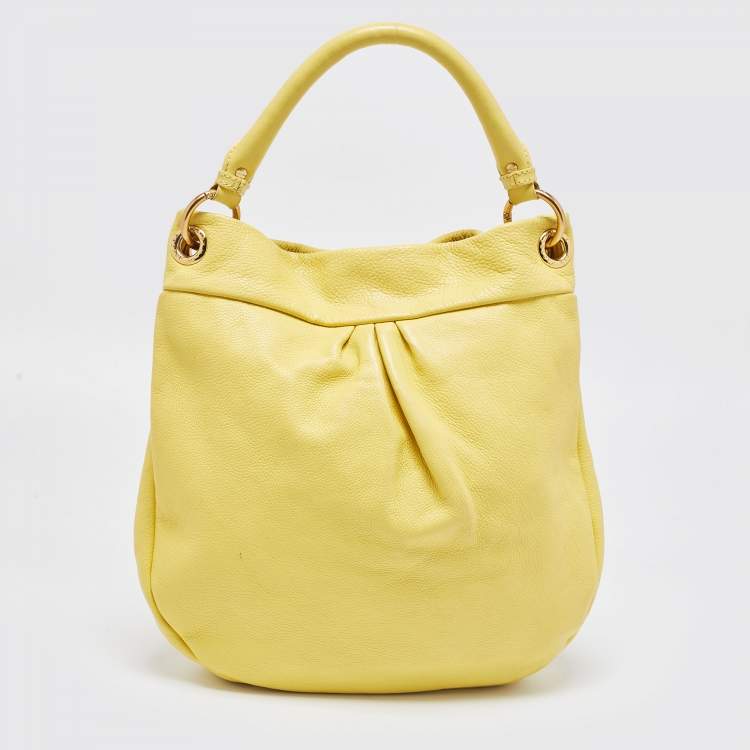 Pre Owned Marc by Marc Jacobs Yellow Leather Classic Q Hillier Hobo