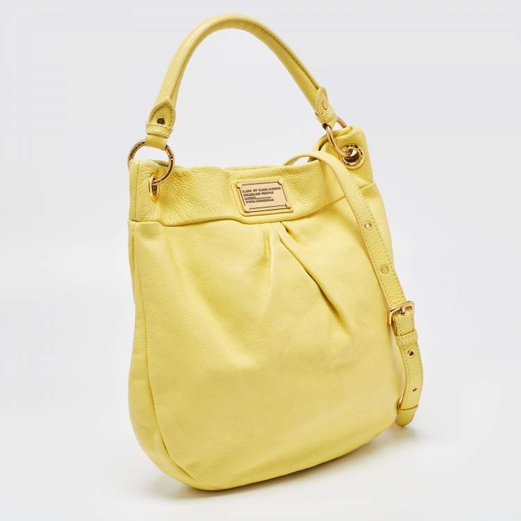 Pre Owned Marc by Marc Jacobs Yellow Leather Classic Q Hillier Hobo