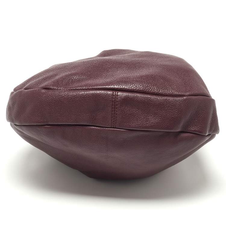 Pre Owned Marc by Marc Jacobs Burgundy Leather Classic Q Hillier Hobo 