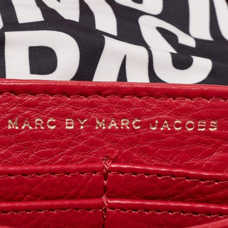 Pre Owned Marc by Marc Jacobs Red Leather Classic Q Karlie Crossbody Bag