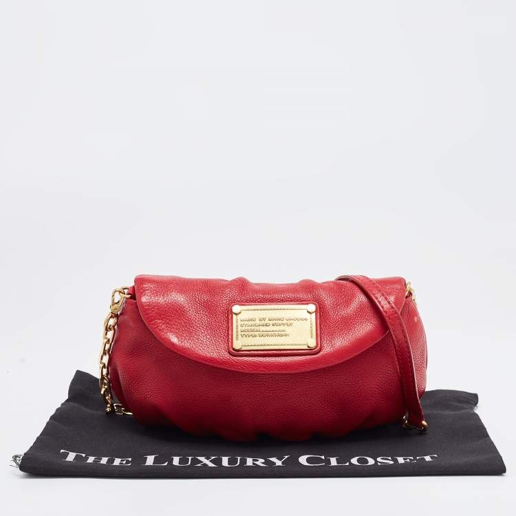 Pre Owned Marc by Marc Jacobs Red Leather Classic Q Karlie Crossbody Bag