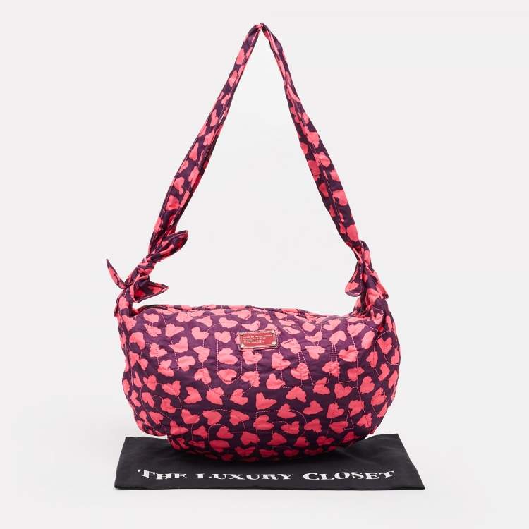 Pre Owned Marc by Marc Jacobs Pink/Purple Pretty Nylon Slingy Hobo