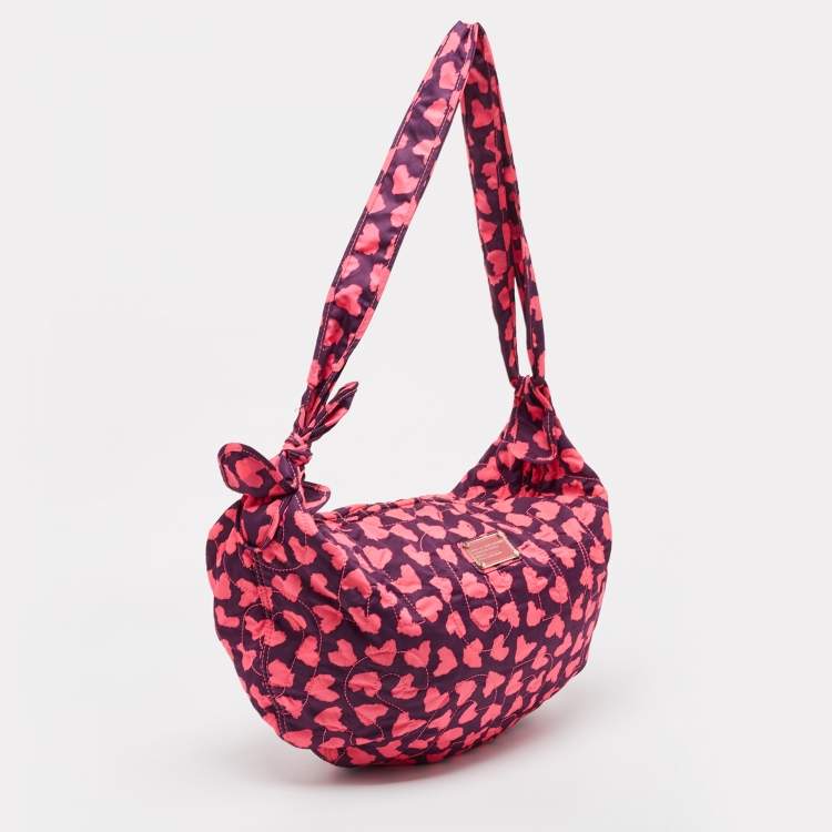 Pre Owned Marc by Marc Jacobs Pink/Purple Pretty Nylon Slingy Hobo