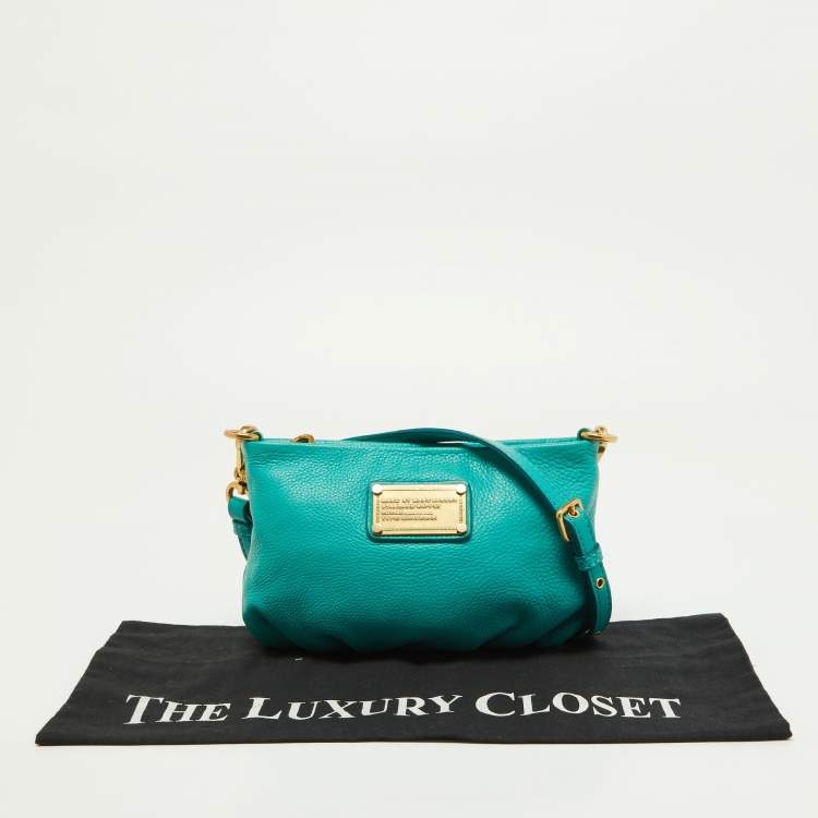 Pre Owned Marc by Marc Jacobs Green Leather Classic Q Percy Crossbody Bag