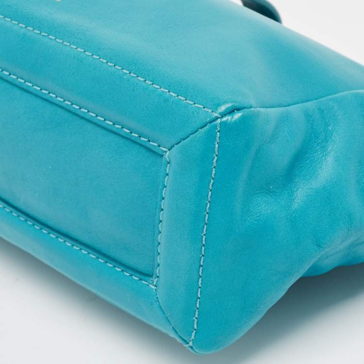 Pre Owned Marc By Marc Jacobs Green Turquoise Leather Zip Pouch