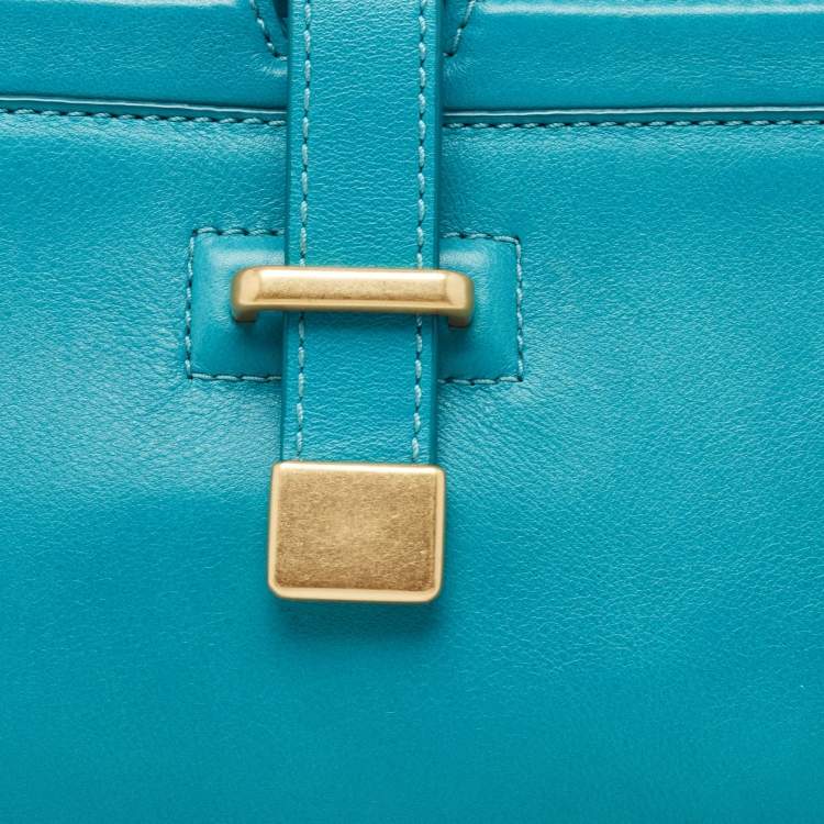 Pre Owned Marc By Marc Jacobs Green Turquoise Leather Zip Pouch