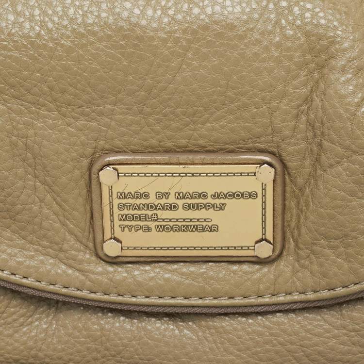 Pre Owned Marc by Marc Jacobs Taupe Leather Classic Q Natasha Crossbody Bag