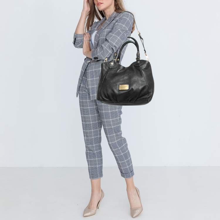 Pre Owned Marc by Marc Jacobs Black Leather Classic Q Francesca Tote