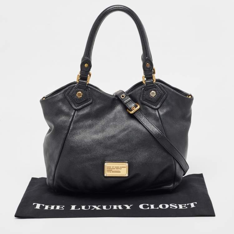 Pre Owned Marc by Marc Jacobs Black Leather Classic Q Francesca Tote