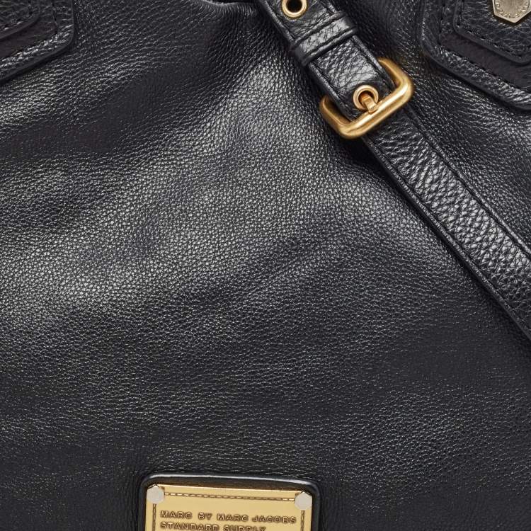 Pre Owned Marc by Marc Jacobs Black Leather Classic Q Francesca Tote