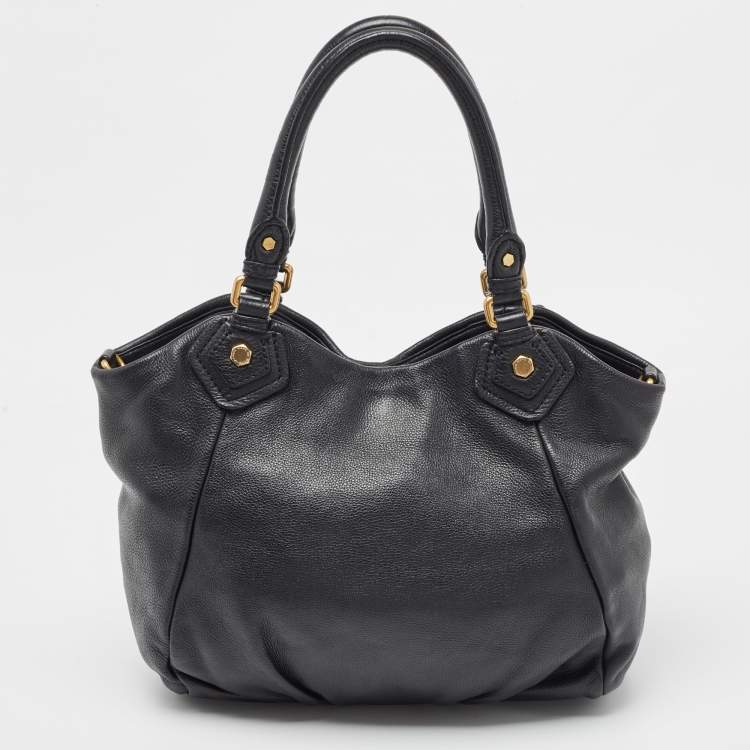 Pre Owned Marc by Marc Jacobs Black Leather Classic Q Francesca Tote