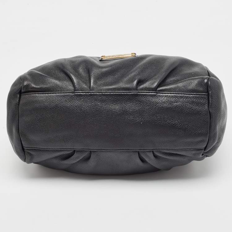 Pre Owned Marc by Marc Jacobs Black Leather Classic Q Francesca Tote