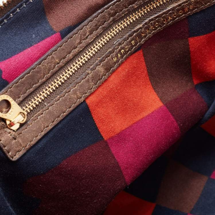 مملوكة مسبقًا Marc by Marc Jacobs Brown Leather Classic Q Baby Groovee Satchel