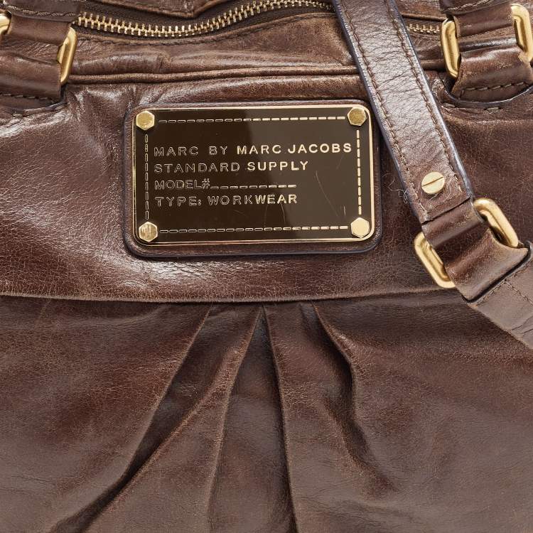 مملوكة مسبقًا Marc by Marc Jacobs Brown Leather Classic Q Baby Groovee Satchel