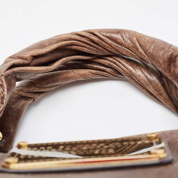 مملوكة مسبقًا Marc by Marc Jacobs Brown Leather Classic Q Baby Groovee Satchel