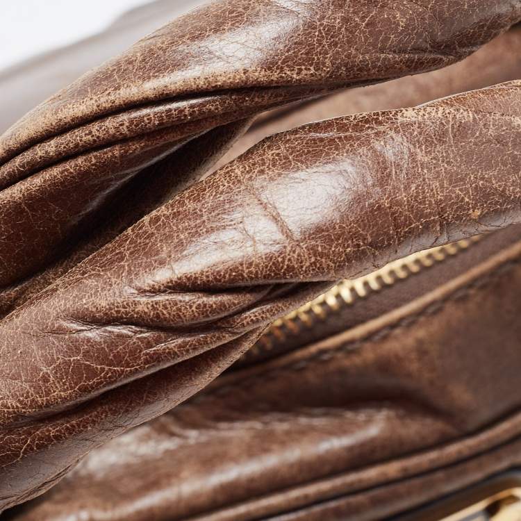مملوكة مسبقًا Marc by Marc Jacobs Brown Leather Classic Q Baby Groovee Satchel