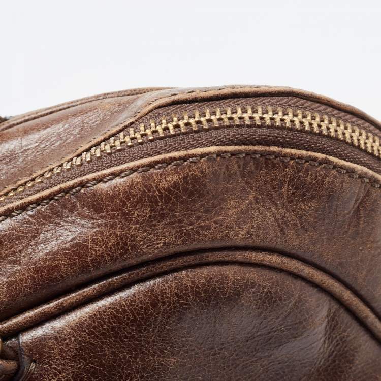مملوكة مسبقًا Marc by Marc Jacobs Brown Leather Classic Q Baby Groovee Satchel