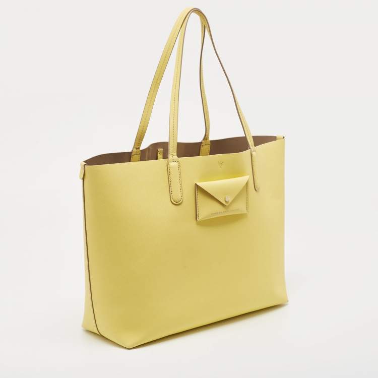 Pre Owned Marc by Marc Jacobs Yellow Leather Shopper Tote