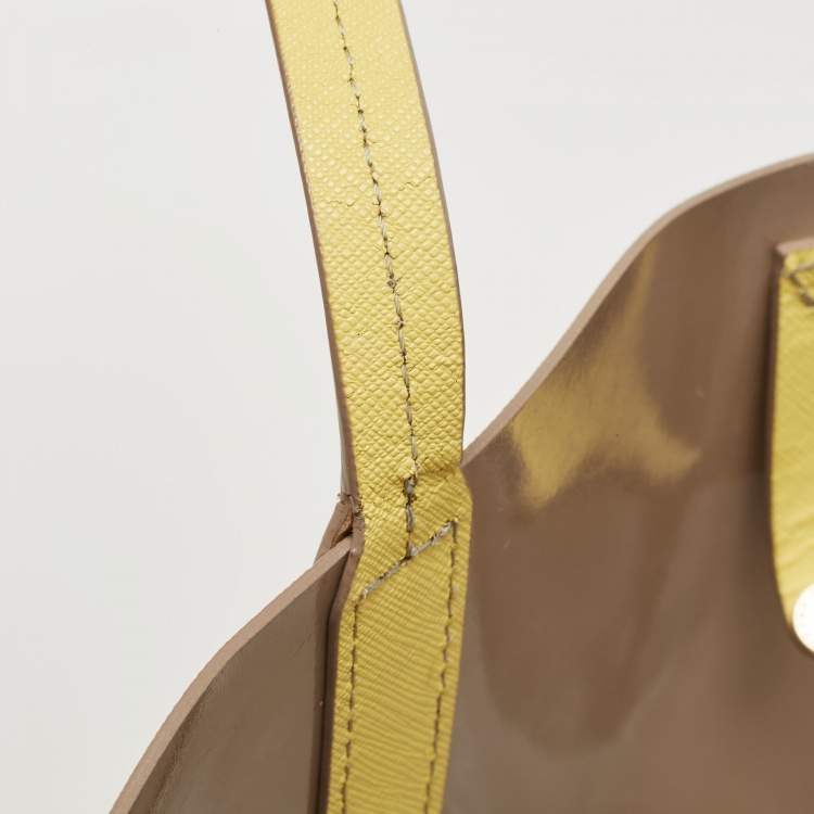 Pre Owned Marc by Marc Jacobs Yellow Leather Shopper Tote