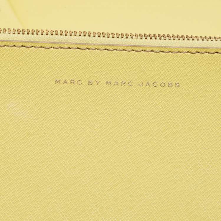 Pre Owned Marc by Marc Jacobs Yellow Leather Shopper Tote