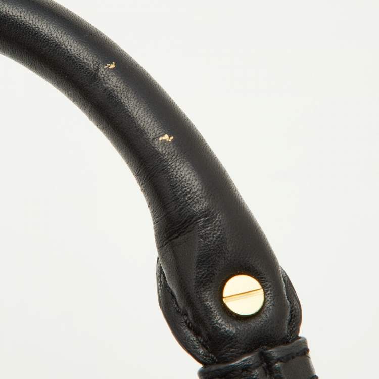 Pre Owned Marc by Marc Jacobs Black Leather Classic Q Groovee Satchel