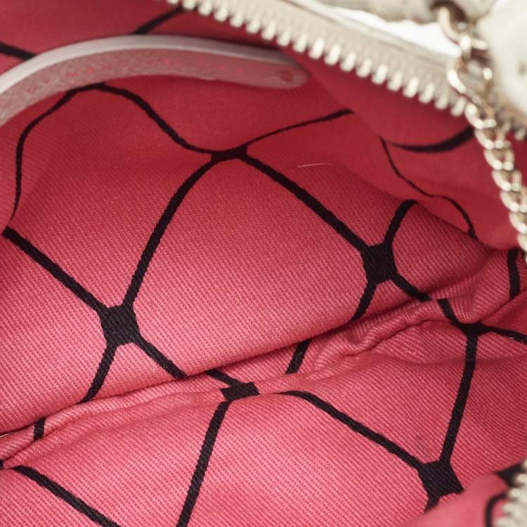 Pre Owned Marc By Marc Jacobs Off White Leather Padlock Charm Pochette Bag
