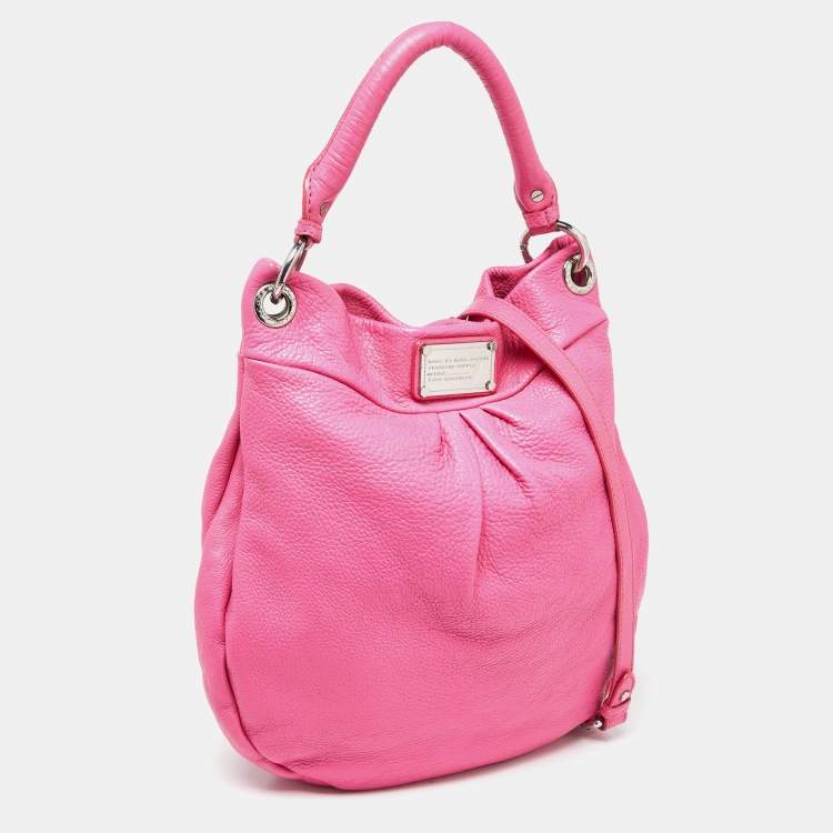 Pre Owned Marc by Marc Jacobs Pink Leather Classic Q Hillier Hobo