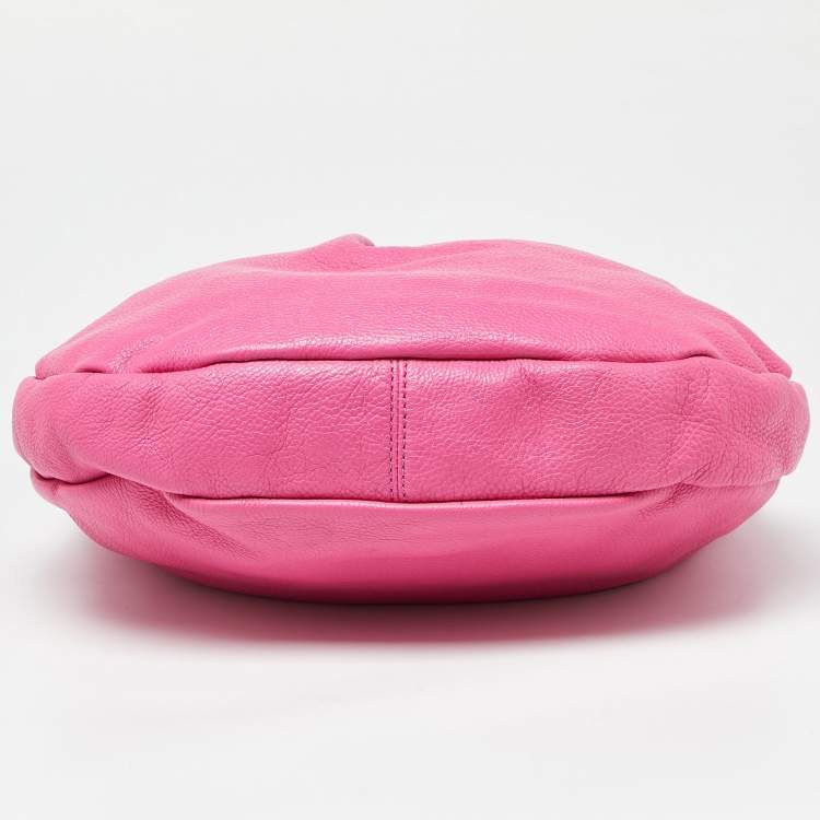 Pre Owned Marc by Marc Jacobs Pink Leather Classic Q Hillier Hobo