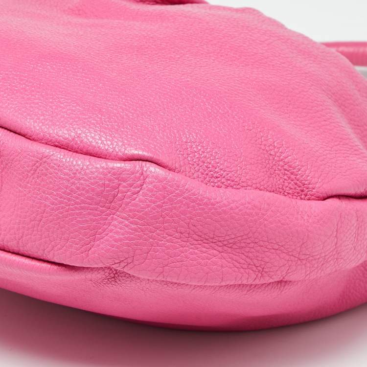 Pre Owned Marc by Marc Jacobs Pink Leather Classic Q Hillier Hobo